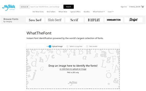 whatthefont website.